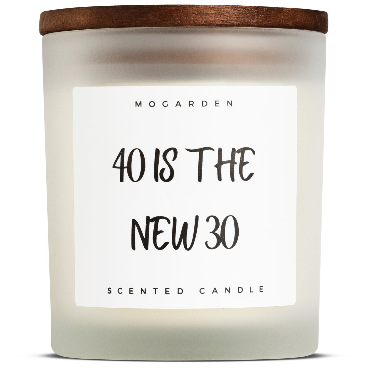 40th Birthday Candle, Luxury Scented Vanilla Soy Candle 220gr, 40th Birthday Gifts - Mogarden