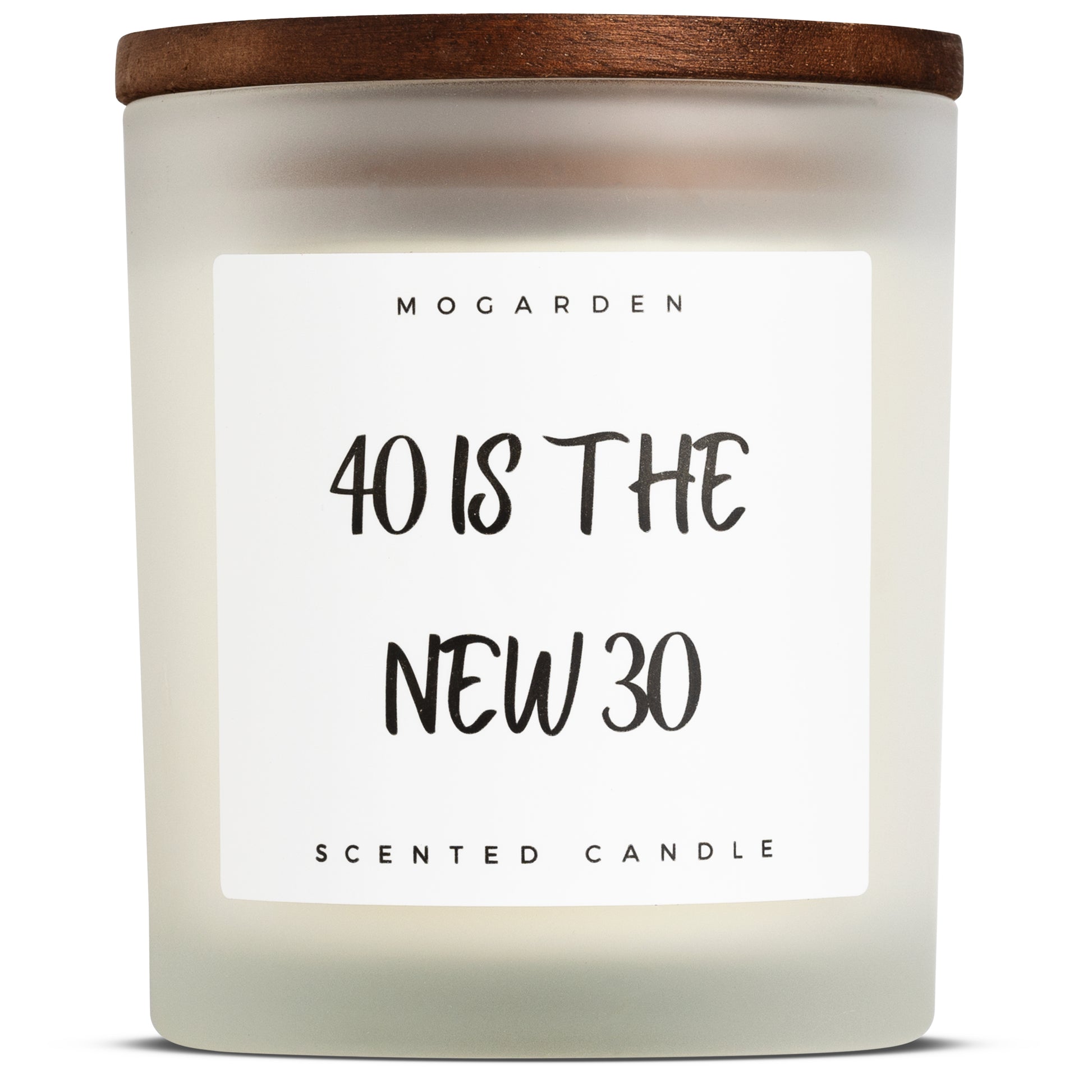 40th Birthday Candle, Luxury Scented Vanilla Soy Candle 220gr, 40th Birthday Gifts - Mogarden