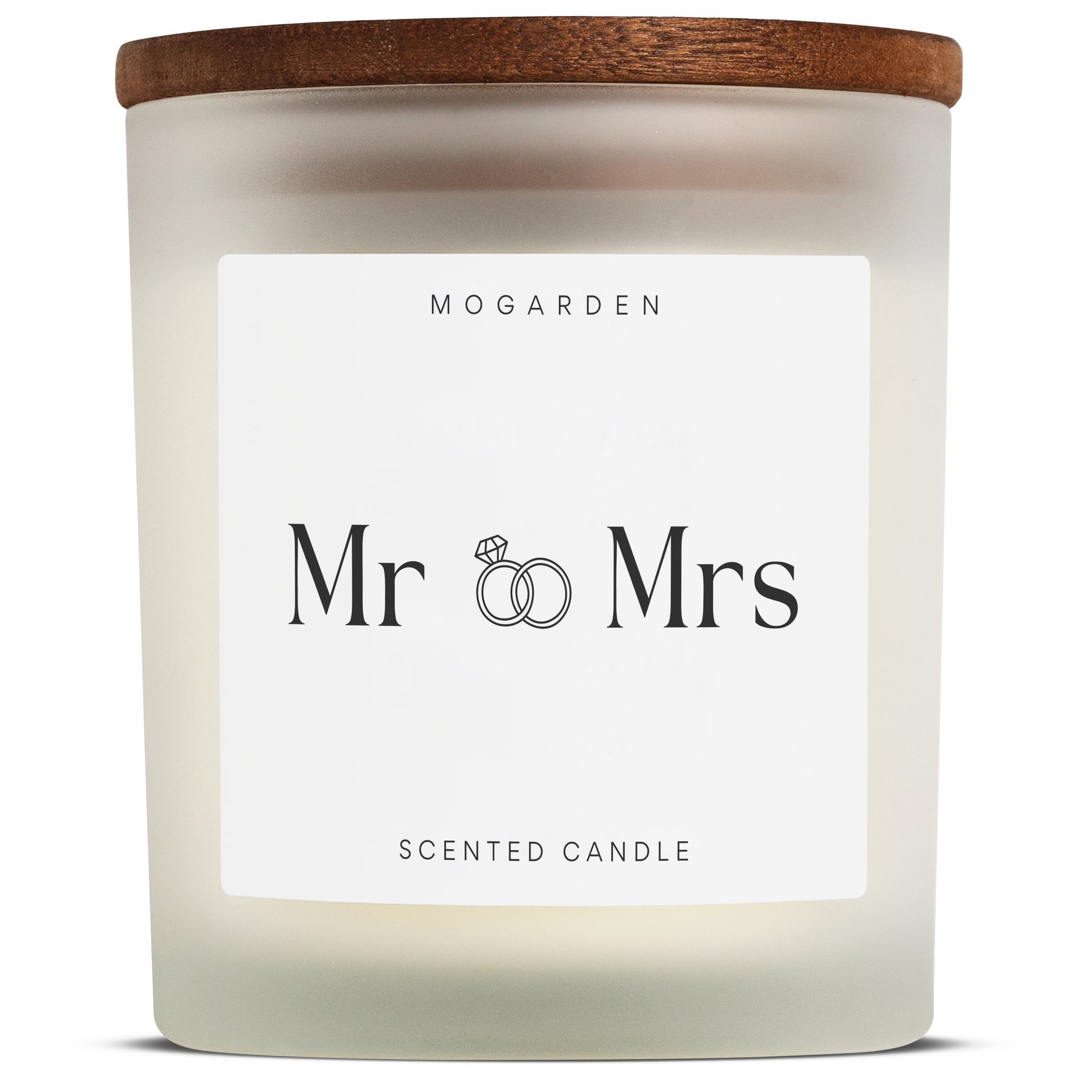 Wedding Candle Gift, Wedding Gifts for Bride and Groom, Mr and Mrs Gift, Luxury Scented Vanilla Candle Natural Soy 220g - Mogarden