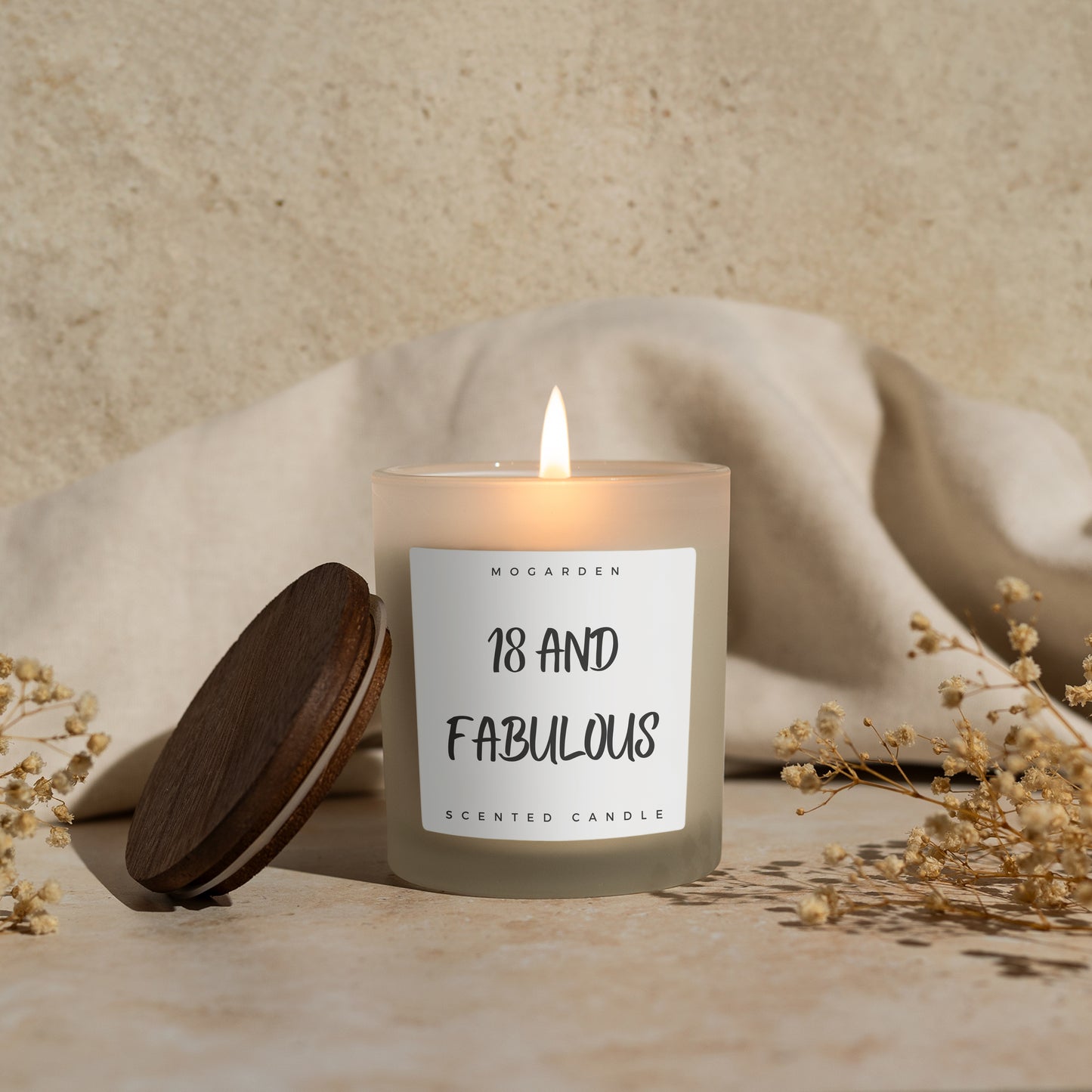 18th Birthday Candle, Luxury Scented Vanilla Soy Candle 220gr, 18th Birthday Gifts