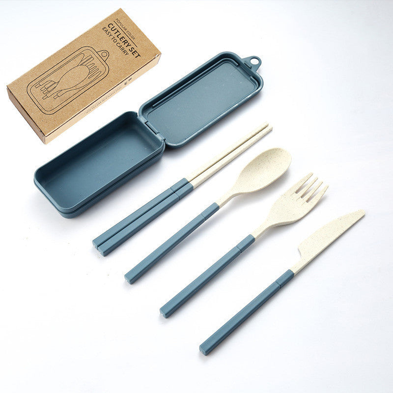 Wheat Straw Portable Folding Tableware Set