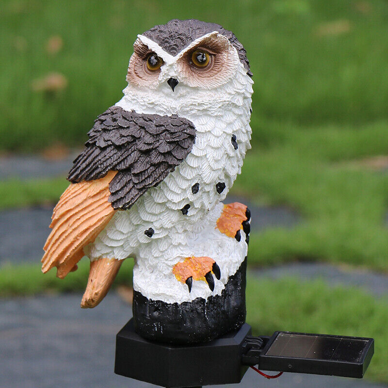 Solar-Powered LED Owl Garden Light