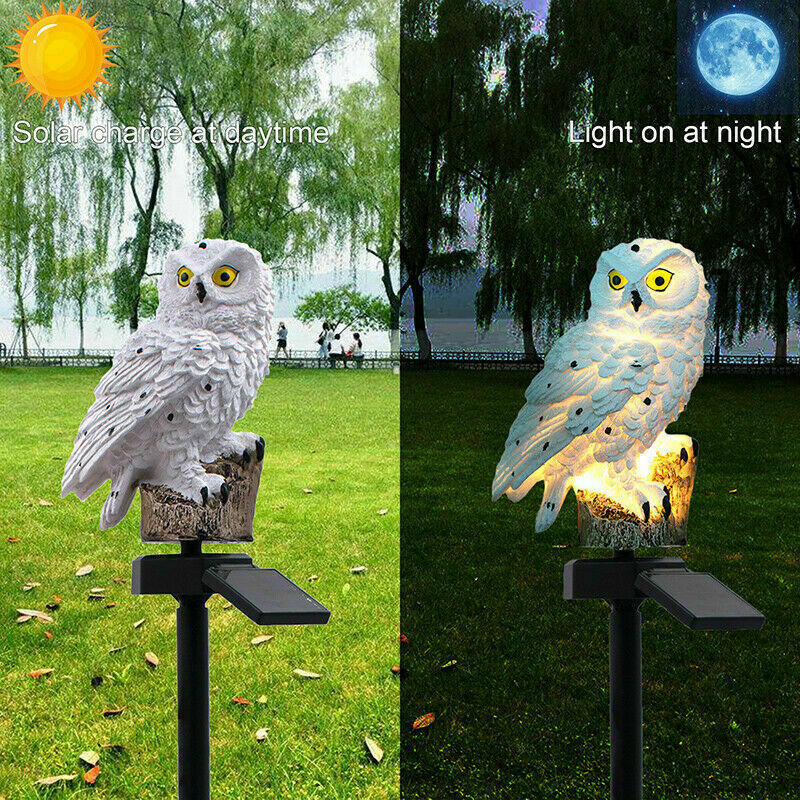 Solar-Powered LED Owl Garden Light