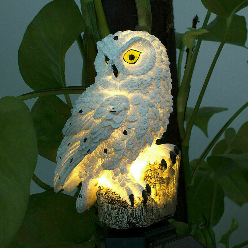 Solar-Powered LED Owl Garden Light