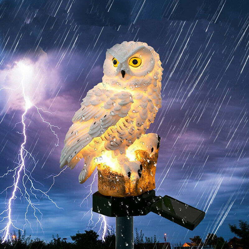 Solar-Powered LED Owl Garden Light