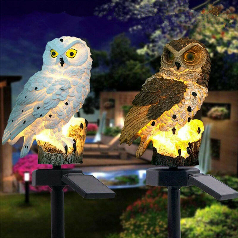 Solar-Powered LED Owl Garden Light