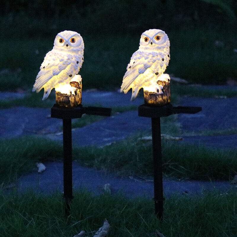 Solar-Powered LED Owl Garden Light