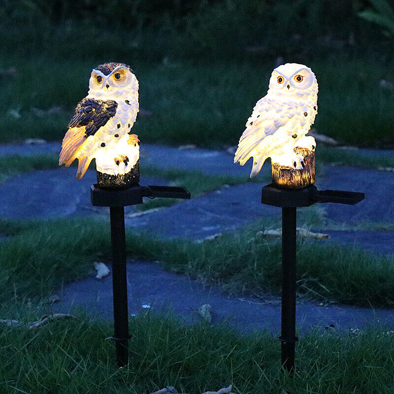 Solar-Powered LED Owl Garden Light